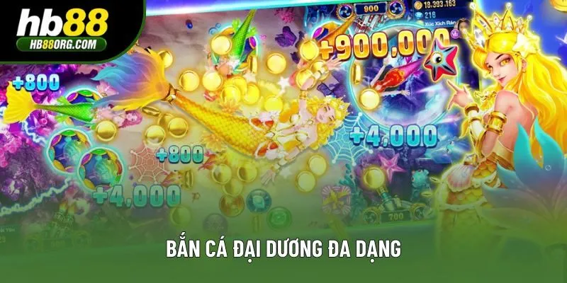Bắn cá đại dương đa dạng