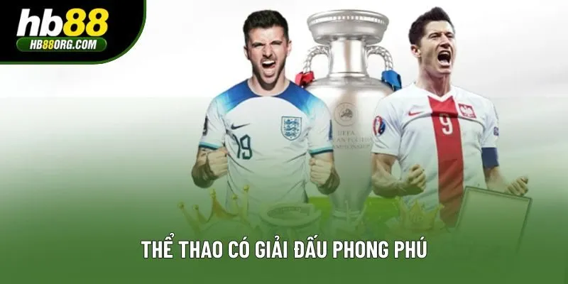Thể thao có giải đấu phong phú